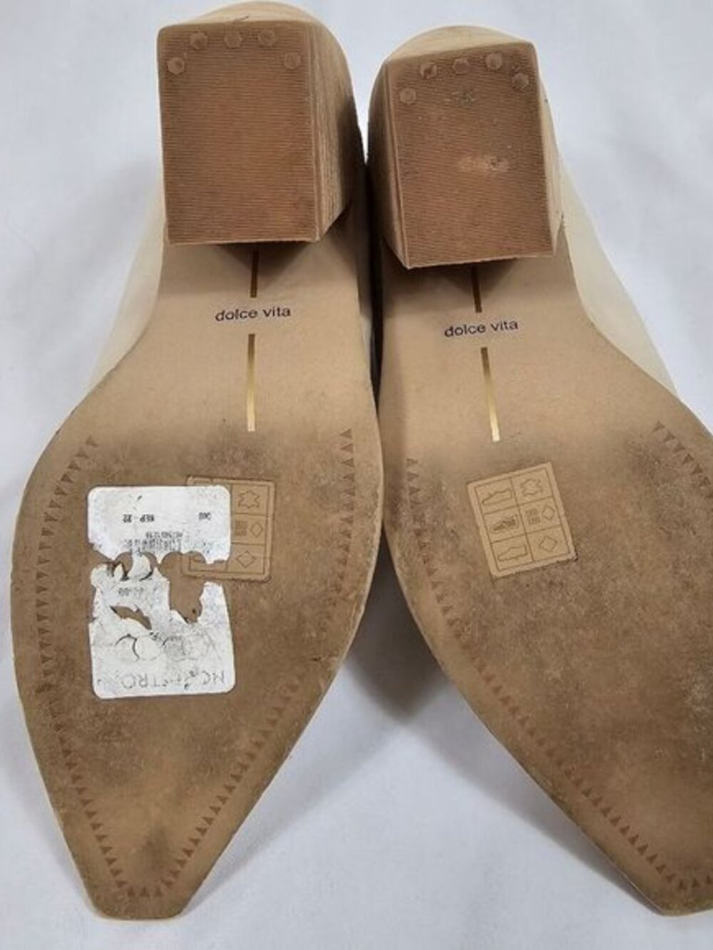 Dolce Vita Block Heel Mule In Cream - Size 11 - Picture 5 of 13